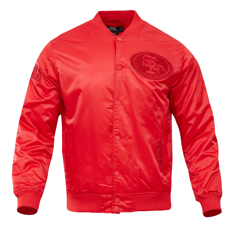 NFL SAN FRANCISCO 49ERS CLASSIC TRIPLE RED MEN'S TRACK JACKET (TRIPLE RED)