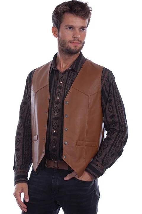 Men's Scully Leather Vest #507