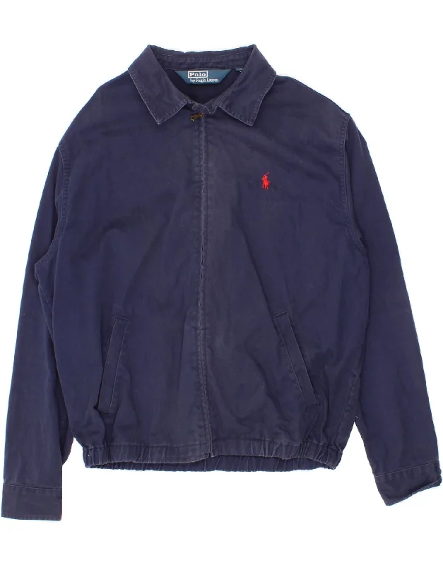 POLO RALPH LAUREN Mens Bomber Jacket UK 38 Medium Navy Blue