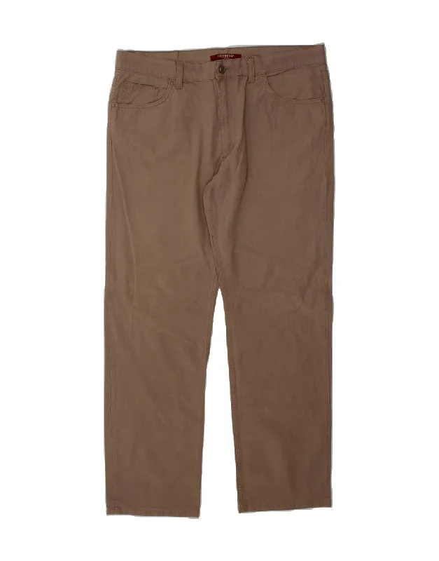 CARRERA Mens Straight Casual Trousers W38 L31 Brown Cotton