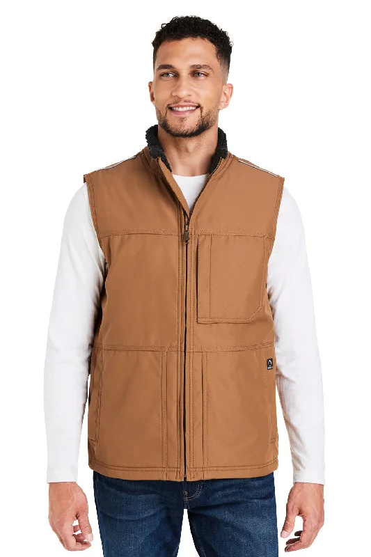 Dri Duck Mens Rigor GrizzlyTec Full Zip Vest - Saddle Brown