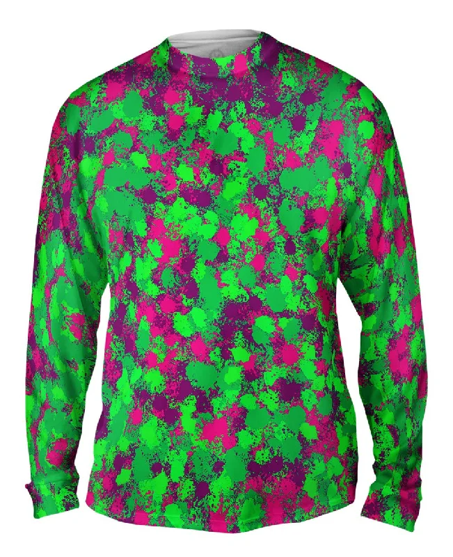 Paint Splatter Madness Green Pink