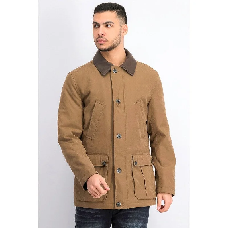 London Fog Men's Barn Peacoat Beige Size Medium