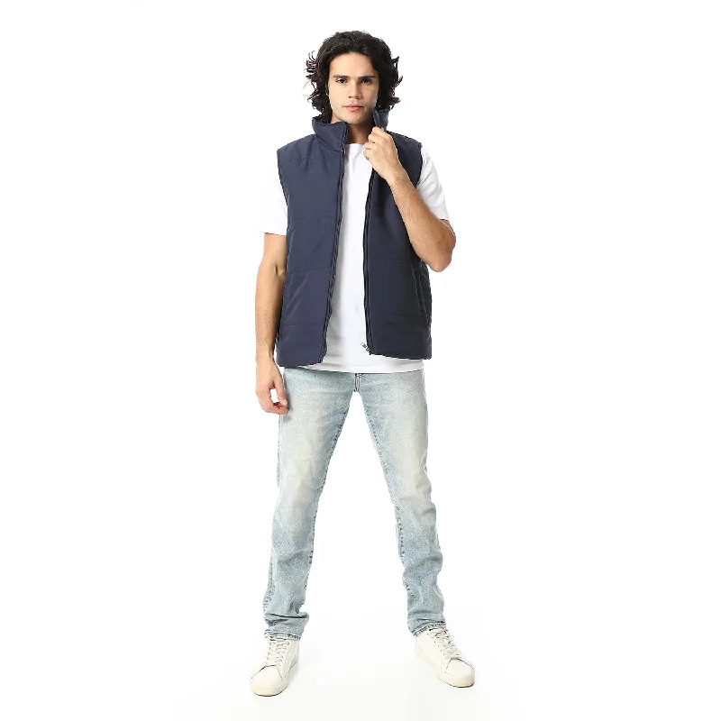 Basic_Turtle_Neck_Bomber_Vest_-_Navy_Blue