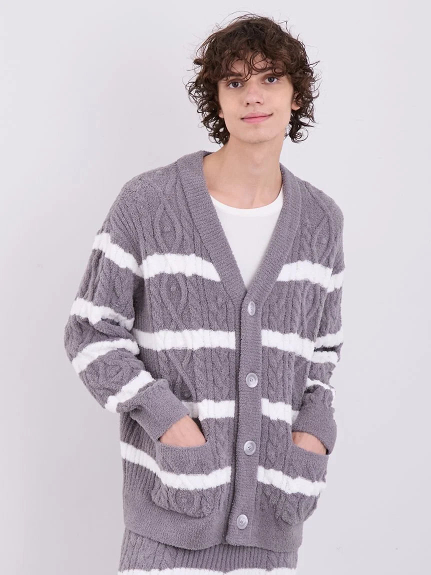 Baby Moco Aran Border Button up Cardigan