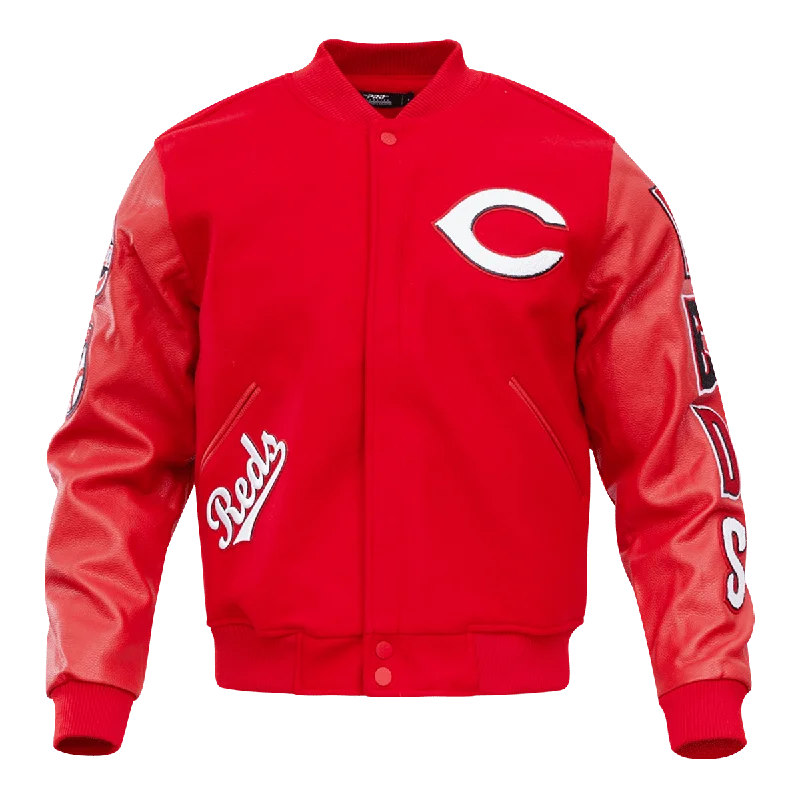 MLB CINCINNATI REDS CLASSIC WOOL MEN'S VARSITY JACKET (RED)