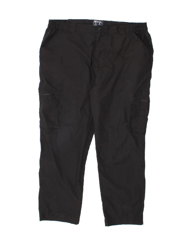 MOUNTAIN WAREHOUSE Mens Straight Cargo Trousers Small W42 L29 Black