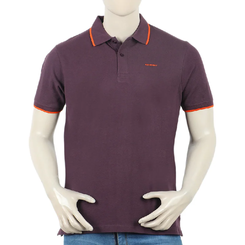 Eminent Men's Fashion Polo T-Shirt - Plum