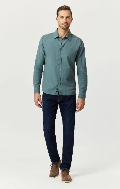 MARCUS SLIM STRAIGHT LEG IN RINSE BRUSHED FEATHER BLUE