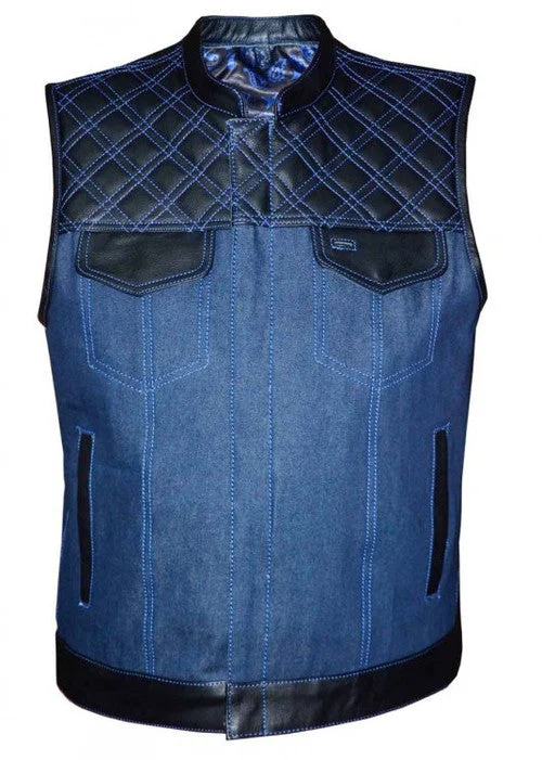 Men's Club Style Vest with Blue Denim on the bottom 6681.00 MV