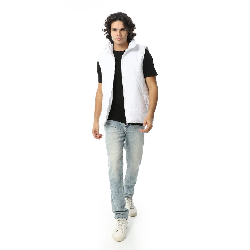 Basic_Turtle_Neck_Bomber_Vest_-_White