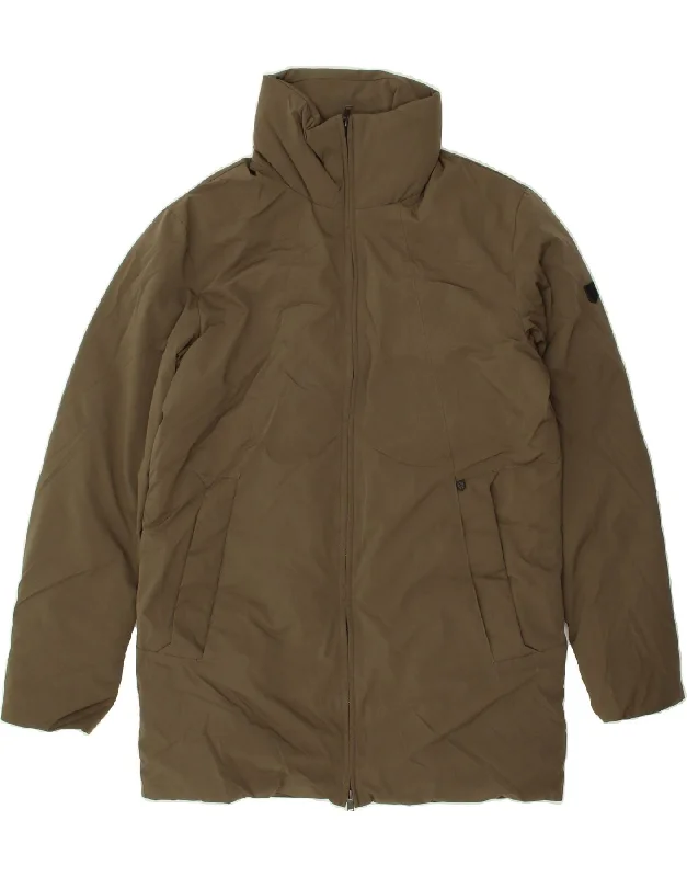 JACK & JONES Mens Padded Coat UK 40 Large Khaki Polyester