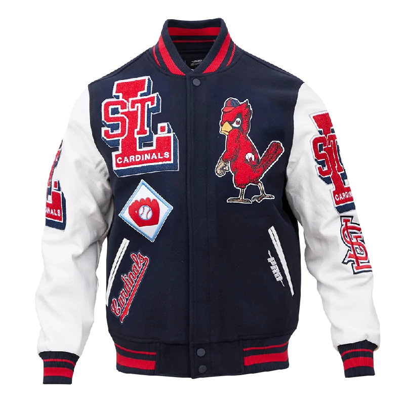 MLB ST. LOUIS CARDINALS RETRO MASHUP MEN'S RIB WOOL VARSITY JACKET (MIDNIGHT NAVY/RED/MIDNIGHT NAVY)