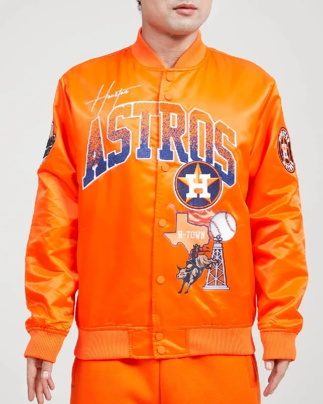 MLB HOUSTON ASTROS RETRO HOMETOWN MEN'S TRACK JACKET (ORANGE)