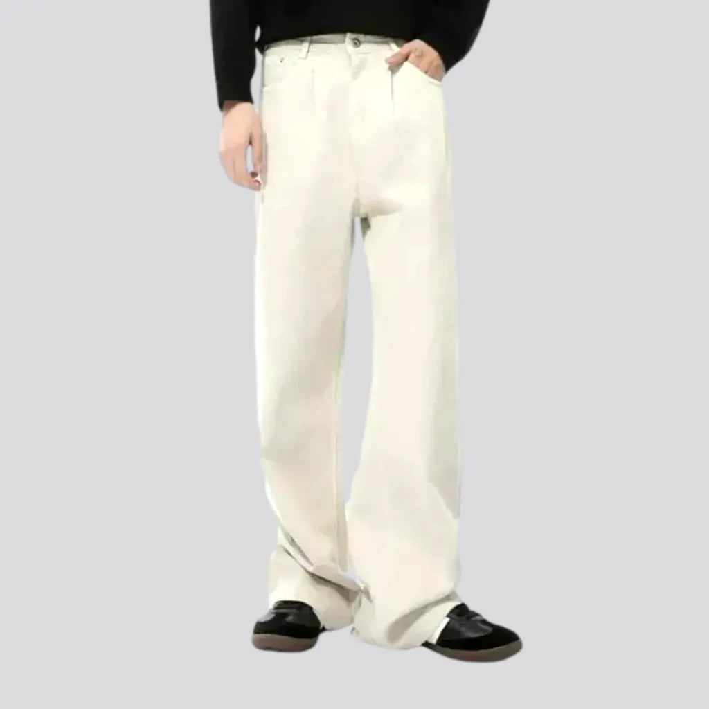 Stylish medium rise men's jean pants