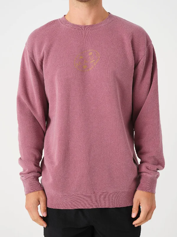 Retro Cookie Crew Neck in Maroon