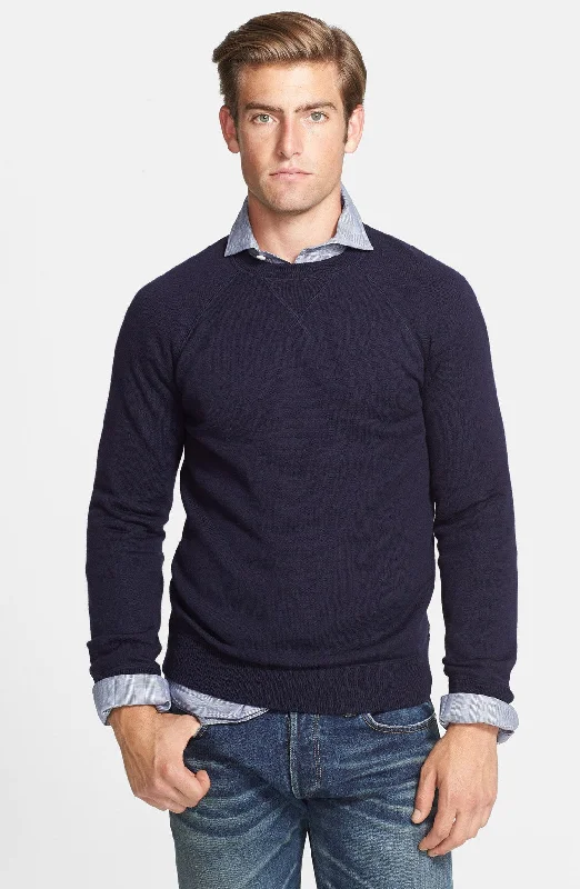 Raglan Merino Wool Crewneck Sweater