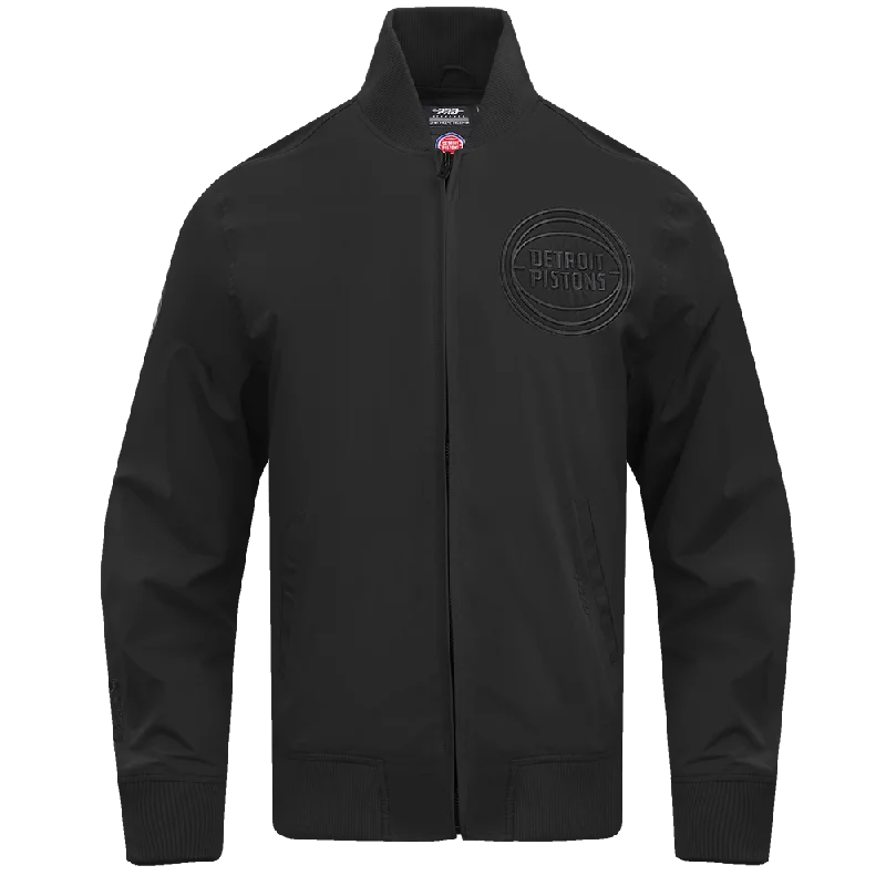 NBA DETROIT PISTONS NEUTRAL MEN'S TWILL JACKET (BLACK)