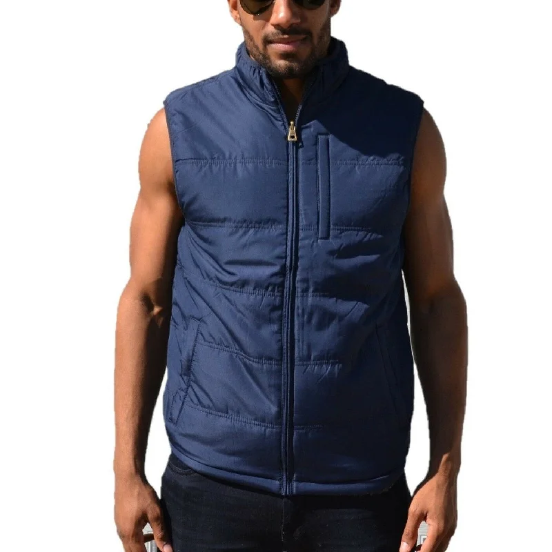 Weatherproof Vintage Men's Zip-Front Vest Blue Size Medium