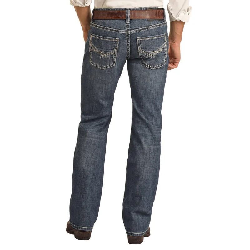 Rock & Roll Men's Pistol Straight Bootcut Jeans