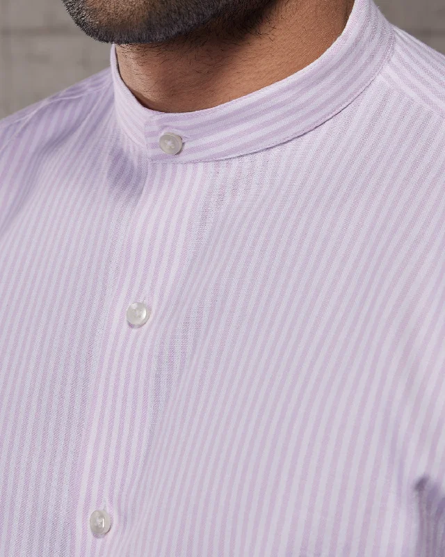 Lavender Oxford Striped Shirt