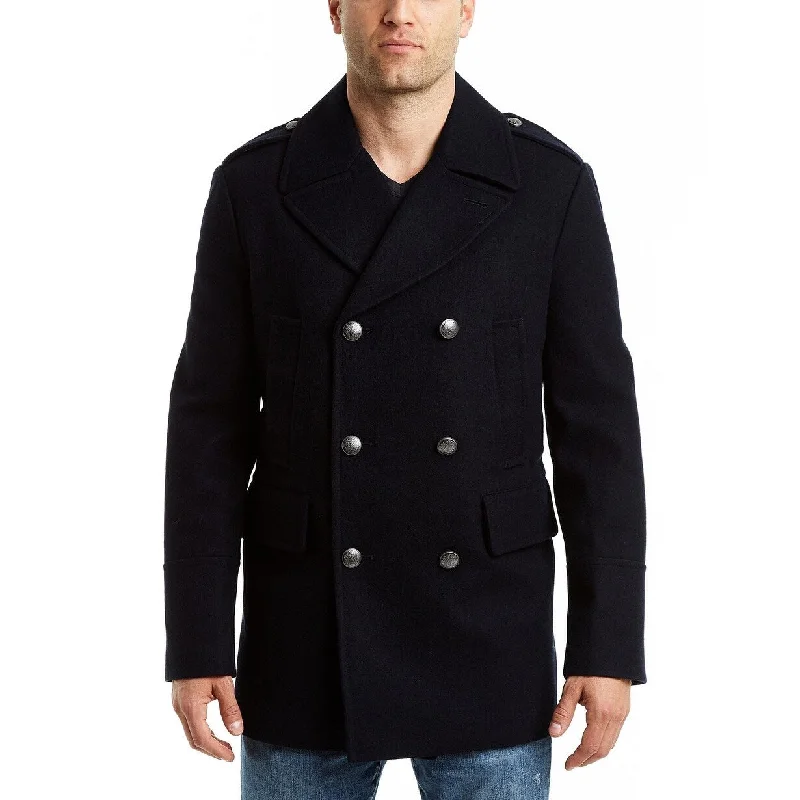 Vince Camuto Men's Double Breasted Nautical Peacoat Jacket Navy Size M - Medium