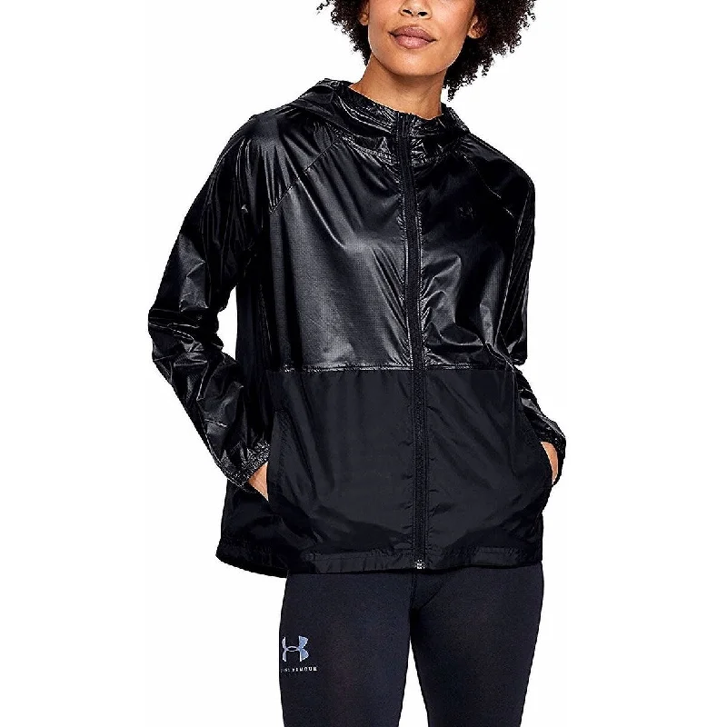 Under Armour Women's Ua Storm Metallic Hooded Jacket Black Size X-Small