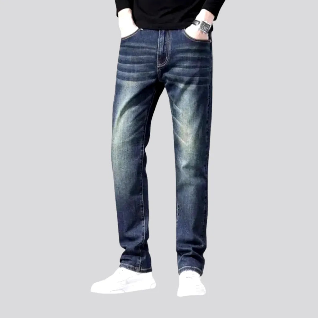 Classic tapered medium rise men's jeans