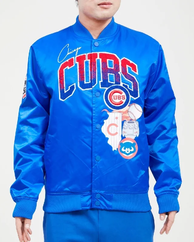 MLB CHICAGO CUBS HOMETOWN MEN'S TRACK JACKET (ROYAL BLUE)