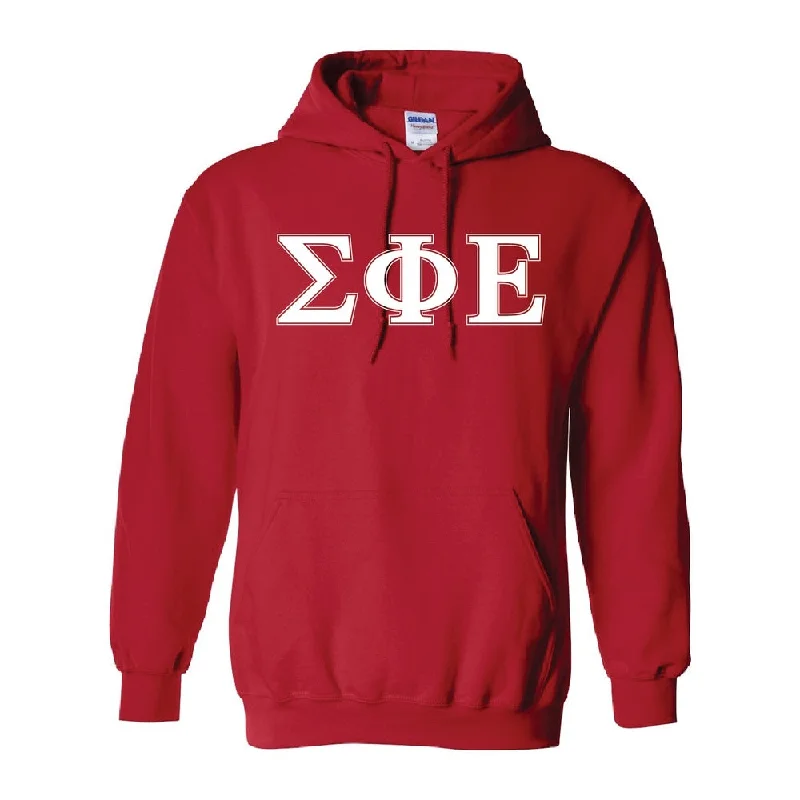 SigEp Letters Hoodie in Red