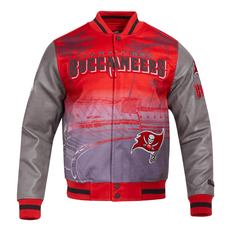 NFL TAMPA BAY BUCCANEERS REMIX VARSITY MEN'S JACKET (BLACK)