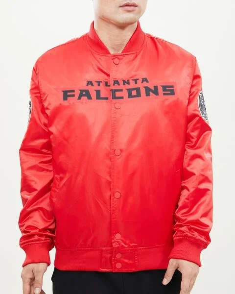 NFL ATLANTA FALCONS WORDMARK MEN'S SATIN JACKET (RED)