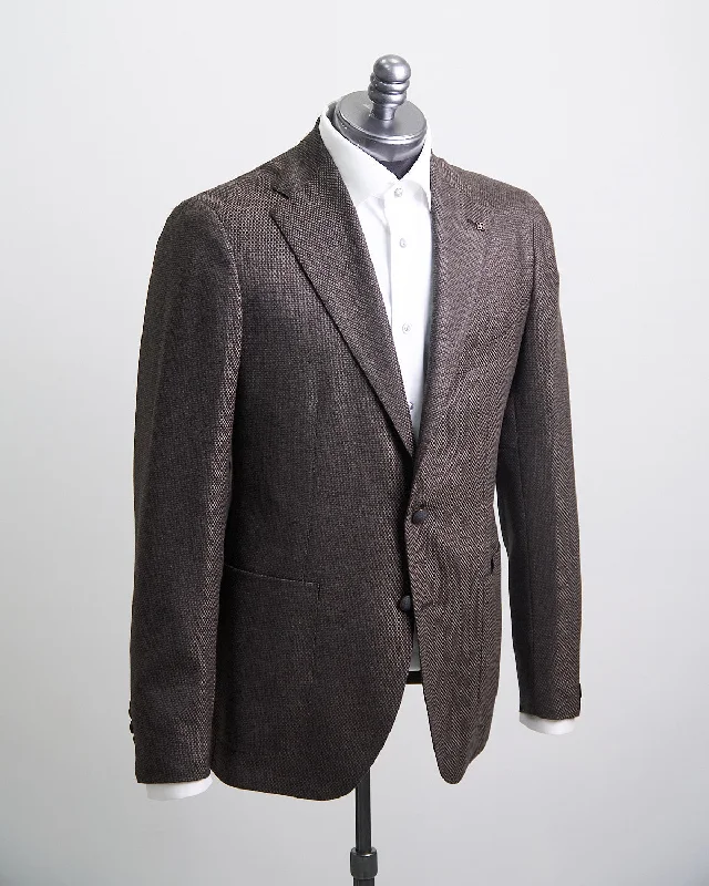 Elegant Micro Check 'Perfect Fit' Soft Wool & Cashmere Sport Jacket