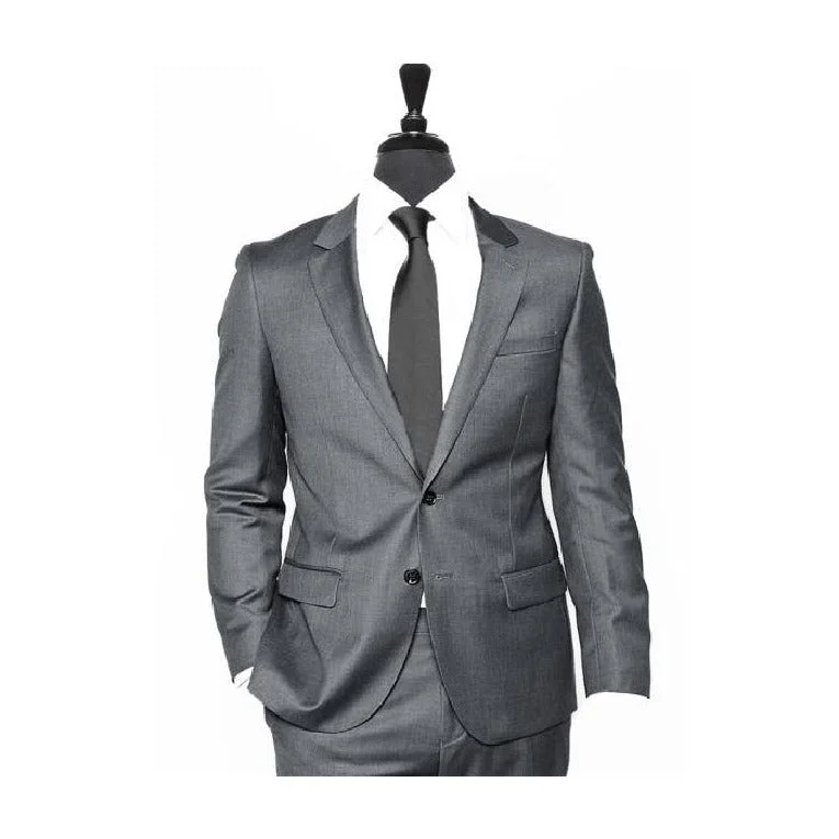 Alberto Nardoni Charcoal Two Button Wool Suit Overcoat