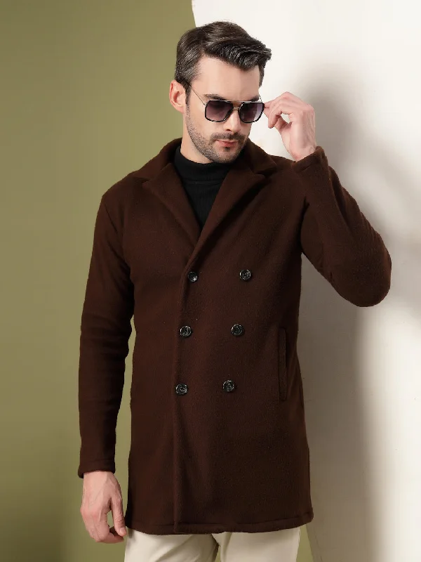 Stylish Fleece Lapel Collar Coat