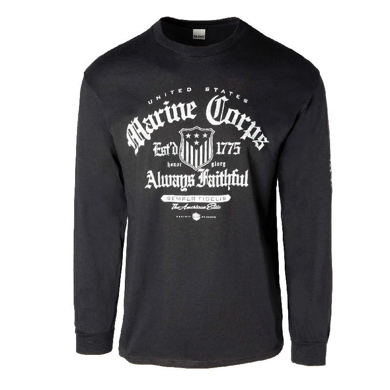 Black Long Sleeved Marine Corps T-Shirt