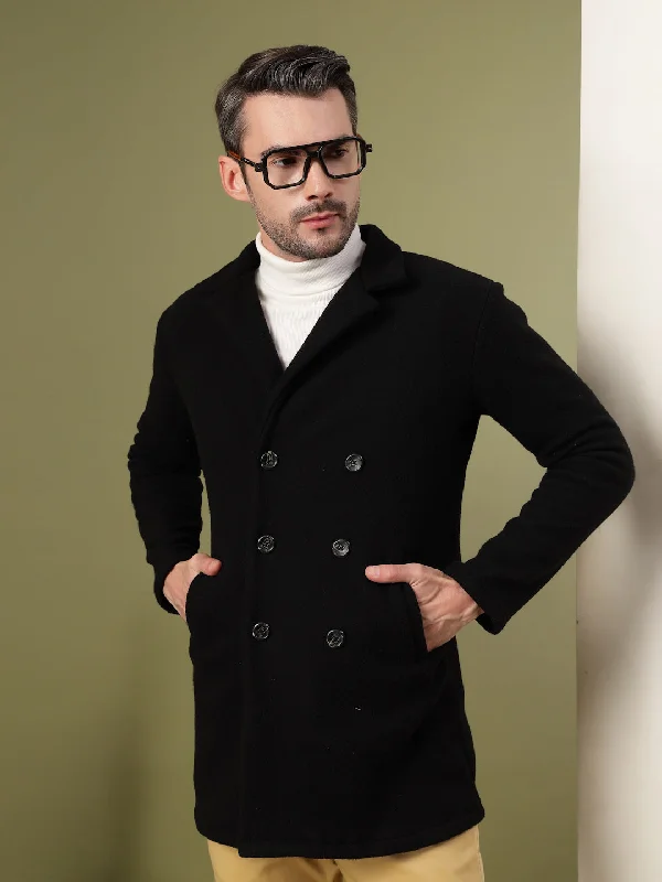 Stylish Fleece Lapel Collar Coat