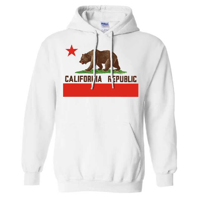 Don Pimentel California Republic Bear Flag Brown Text Sweatshirt Hoodie