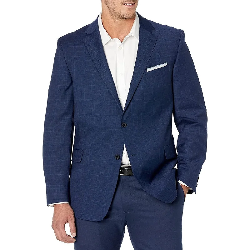 Tommy Hilfiger Men's Modern Fit Th Flex Stretch Suit Jackets Blue Size 38