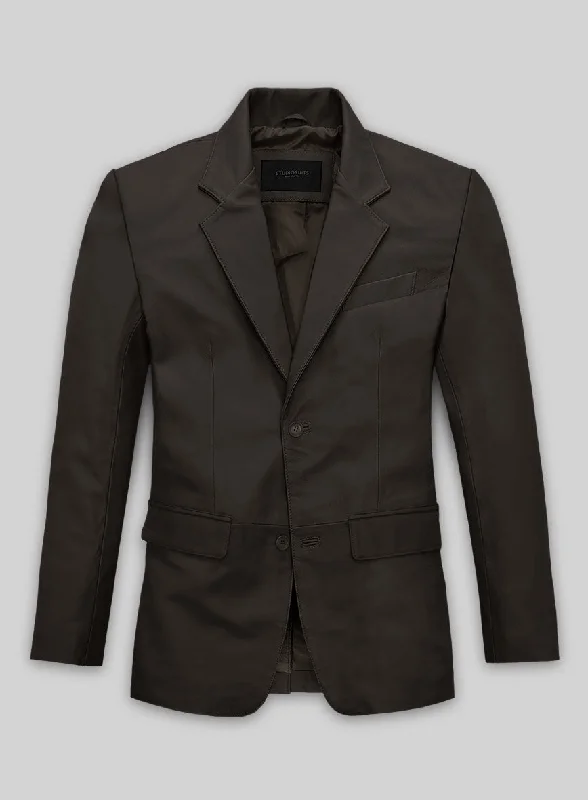 Soft Louis Brown Leather Blazer