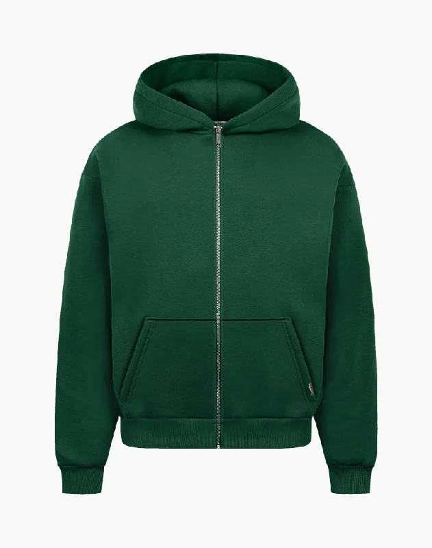 HEAVY BASIC ZIP-HOODIE (GREEN)