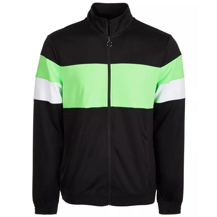 ID Ideology Men's Colorblocked Track Jacket Green Size XXX-Large