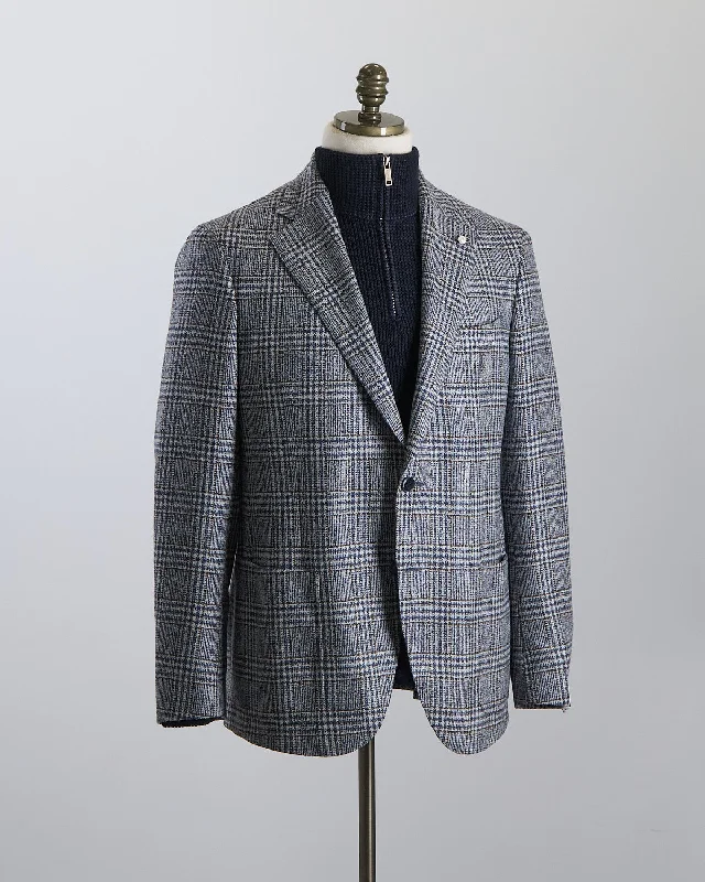 Blue Brown Cream Glencheck Sport Jacket