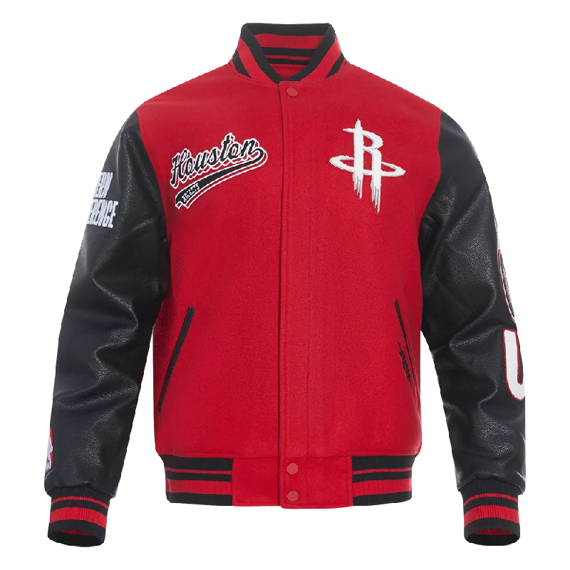 NBA HOUSTON ROCKETS SCRIPT TAIL MEN'S RIB WOOL VARSITY (RED/BLACK)