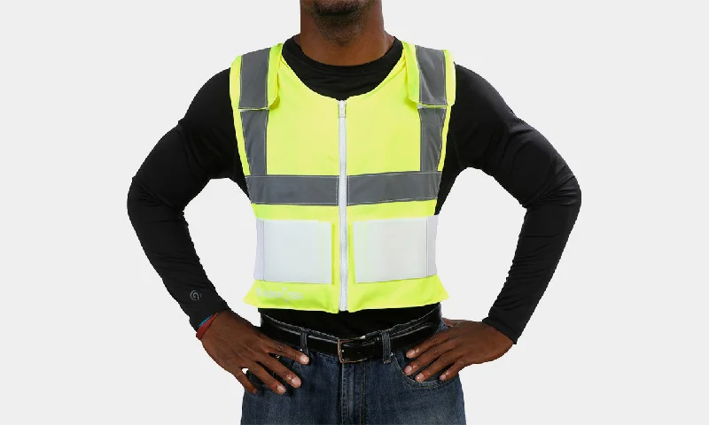 High-Visibility Cooling Vest with Set of 8 Cool Packs - Maintains 59 Degrees for up to 2.5 Hours