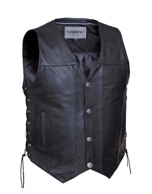 Men's Leather Buffalo Nickle Snaps Vest #2608.2B