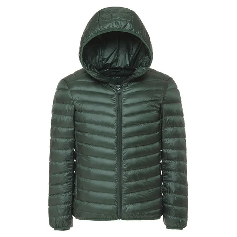 Hooded Lightweight Water-Resistant Jacket DarkGreen