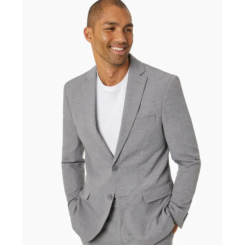 Michael Kors Men's Modern Fit Stretch Solid Suit Jacket Gray Size 46