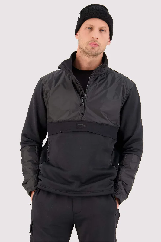 Decade Merino Fleece Pullover - Black