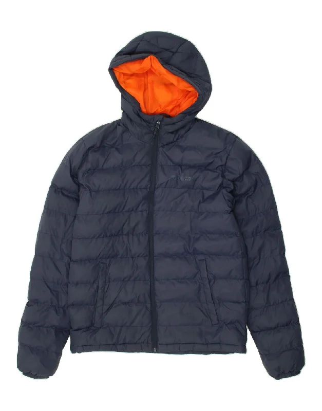 MOUNTAIN WAREHOUSE Mens Hooded Padded Jacket UK 36 Small Navy Blue Nylon